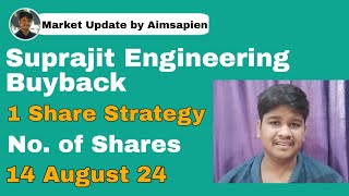 Suprajit Engineering Buyback  Suprajit Engineering Buyback One share strategy [upl. by Idnarb57]