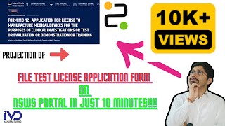 How to apply central approvals on NSWS  File Test License Application Form in Just 10 Minutes CDSCO [upl. by Etneciv599]