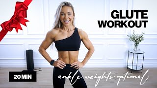 20 Minute Glute Workout with Ankle Weights Optional  KNEE FRIENDLY [upl. by Domineca]