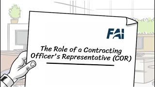 The Role of a Contracting Officers Representative COR [upl. by Hatfield596]