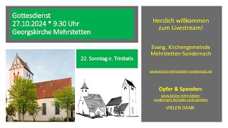 Gottesdienst am 27102024 um 930 Uhr [upl. by Leandre]