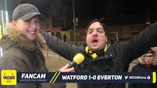 FANCAM  WATFORD 10 EVERTON  quot1 GOAL 3 POINTS DEENEYquot SHANE [upl. by Namref]