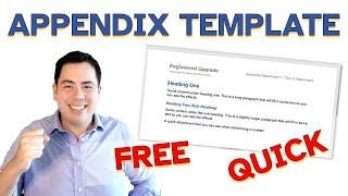 Appendix Template in Word A Quick Guide for Professionals [upl. by Pontone]