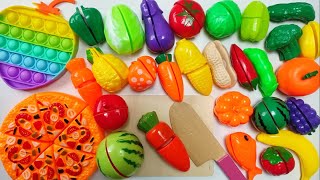 Satisfying Video  Cutting Fruits and Vegetables ASMR  Squishy amp Pop it  Fruit Sensory [upl. by Odin]