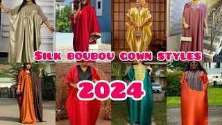 Latest silk boubou gown styles  Satin kaftan styles Abaya styles  African fashion styles [upl. by Seka]