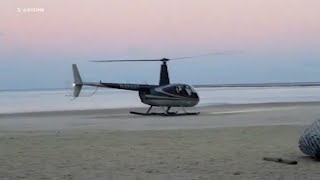 Tour helicopter makes precautionary landing at Chicago beach [upl. by Wildee]