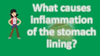 What causes inflammation of the stomach lining   Best and Top Health Answers [upl. by Anitahs479]