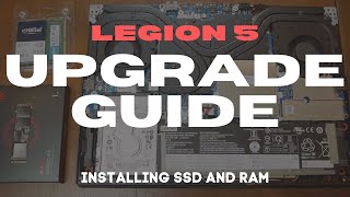 Lenovo Legion 5 Upgrade Guide  Installing SSD and RAM [upl. by Yeleak827]