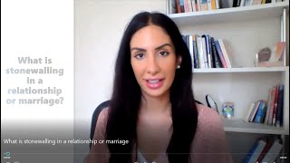 What is stonewalling in a relationship or marriage [upl. by Redla]