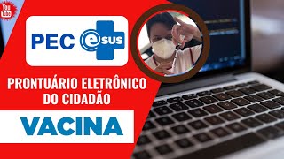 PEC  Prontuário Eletrônico do Cidadão do Sistema eSUS Atenção Básica Tópico quotVACINAÇÃOquot [upl. by Ottillia383]