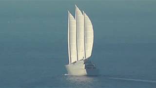 Sailing Yacht A a vele spiegate nel golfo di Napoli che spettacolo [upl. by Erbma78]