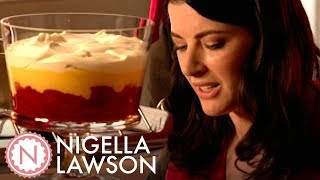 Nigella Lawsons Raspberry and Lemongrass Trifle  Nigella Bites [upl. by Neelrahc]