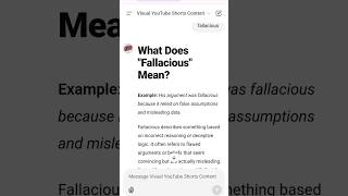 What Does quotFallaciousquot Mean [upl. by Ecallaw]