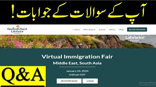 3NEWFOUNDLAND VIRTUAL IMMIGRATION FAIR 2024  QUESTIONS AND ANSWERS  CANADA JOB FAIR 2024 [upl. by Nella]