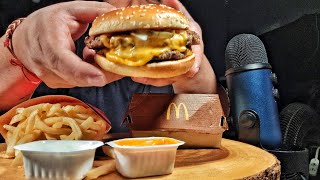 ASMR McDonalds Double Quarter Pounder With Cheese amp Crispy Fries Mukbang [upl. by Lelia]