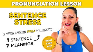 How word STRESS changes MEANING in a sentence  English fluency [upl. by Vatsug]