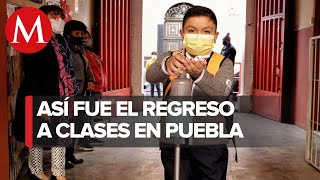 Regresan a clases presenciales en Puebla [upl. by Ujawernalo]