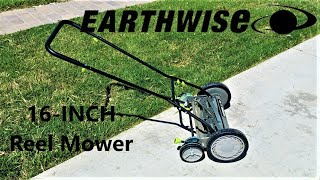 Earthwise 200116EW 16Inch 5Blade Push Reel Lawn Mower Grey [upl. by Elyad]