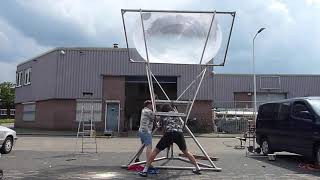 Fresnel Lens solar metal smelter [upl. by Rasmussen]