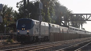 Railfanning in Fullerton CA  July 2024 [upl. by Ammej]