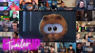 The Garfield Movie  Trailer Reaction Mashup 🐈😆 Chris Pratt  Samuel L Jackson [upl. by Gyimah]