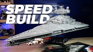 Building LEGO UCS Imperial Star Destroyer in 20 Minutes 75252 [upl. by Golding]