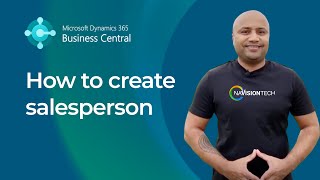 How to create salesperson in Business Central  tutorial microsoft [upl. by Herby]