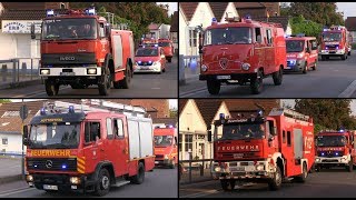 150 Jahre Feuerwehr Michelstadt Großer Blaulichtkonvoi mit 110 Einsatzfahrzeugen  Sternfahrt [upl. by Namwen]