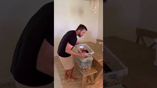 DOES ANYONE ELSE WASH THEIR LEGOS 😅 vlogging vlog cleaning clean dad parents viral trending [upl. by Akkinahs359]