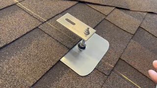 Solar panels mounting set on shingle roof [upl. by Evelina264]