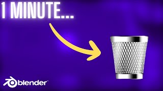 BLENDER SIMPLIFIED  How To Make a Trash Can in Blender 43  Tutorial [upl. by Zuzana67]