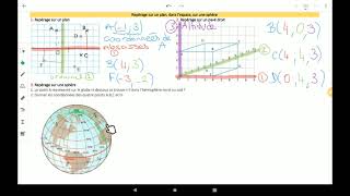 Repérage sur un plan dans lespace ou sur une sphère [upl. by Mchenry]