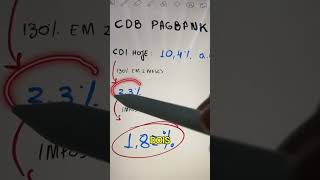 CUIDADO  CDB PagBank 130 do CDI [upl. by Isnan]