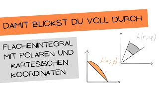 Flächenintegral Gegenüberstellung kartesisch und polar  einfache Erklärung Mehrfachintegrale [upl. by Aierdna]