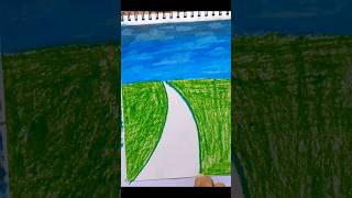 Road painting with trees art naturalbeauty nature painting [upl. by Adnamal]