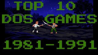 The Top 10 best PC DOS games of 1981  1991 [upl. by Skeie221]