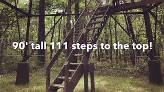 Tippecanoe State Park winamac Indiana day hike and fire tower climb [upl. by Redienhcs]