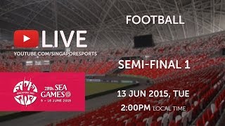 Football SemiFinal Myanmar vs Vietnam  28th SEA Games Singapore 2015 [upl. by Annaynek]