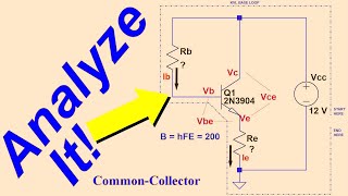 Basic Bipolar Junction Transistor Analysis The CommonCollector Circuit 066b3 [upl. by Koosis]