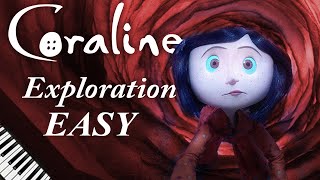 Coraline Piano Tutorial  Exploration EASY  Sheet Music amp MIDI [upl. by Anhpad180]