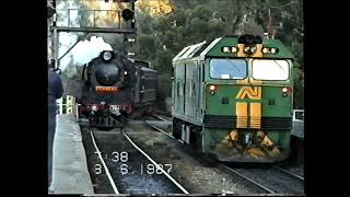 STEAMRAIL LOCO R761 VISITS SOUTH AUSTRALIA 1987 PART 2 [upl. by Noryahs22]