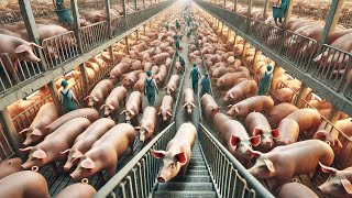 434 Million Pigs Are Raised This Way By Chinese Farmers  Pork Processing [upl. by Ailime945]