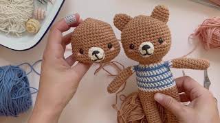 Curso básico amigurumi Pica Pau 08 Juan Osito [upl. by Wolk]