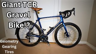 Giant TCR As A Gravel Bike  How Good Is It [upl. by Ennyletak400]