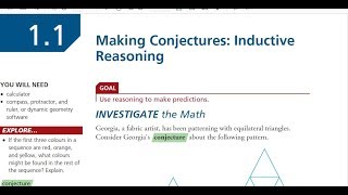 FM 20 11 Making Conjectures Inductive Reasoning [upl. by Lodi]