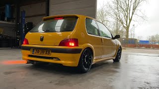 Peugeot 106 GTi K20 swap  Peugonda LAUNCH amp SOUND [upl. by Anak]