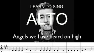 Angels We Have Heard on High  Alto Tutorial [upl. by Chafee]