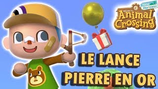 Avoir le Lance Pierre en Or  Animal Crossing New Horizons [upl. by Artenahs795]