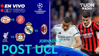 EN VIVO🔴  UEFA Champions League POST  Real Madrid vs Milán  Dortmund vs Sturm  Lille vs Juventus [upl. by Ronnoc]