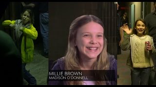 Millie Bobby Brown interview about her accents  Intruders cast on her acting skills [upl. by Atlee]